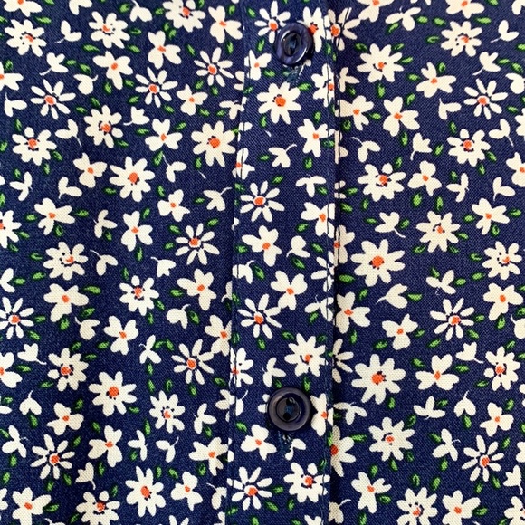 TopShop Womens Daisy Blue Button-Down Top Shirt Long sleeve PRICE FIRM Sz 6 A019 - Picture 5 of 6